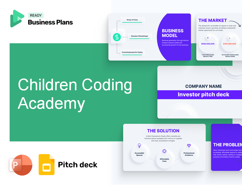 Children Coding Academy Pitch Deck – SampleBusinessPlanTemplate.com
