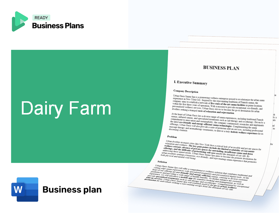 Dairy Farm Business Plan