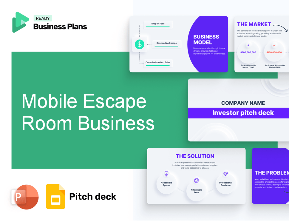 Mobile Escape Room Business Pitch Deck