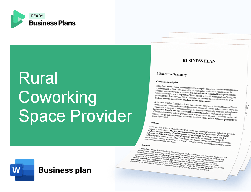 Rural Coworking Space Provider Business Plan