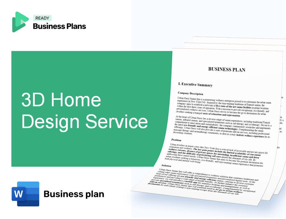 3D Home Design Service Business Plan
