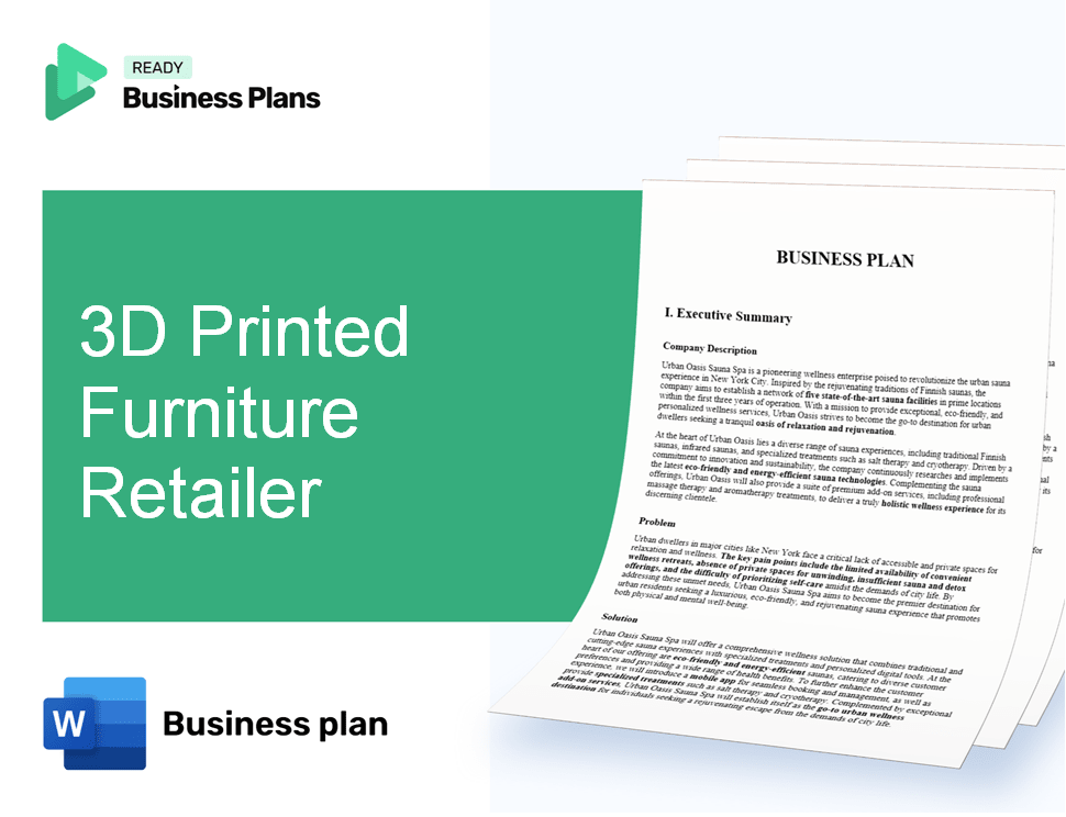 3D Printed Furniture Retailer Business Plan
