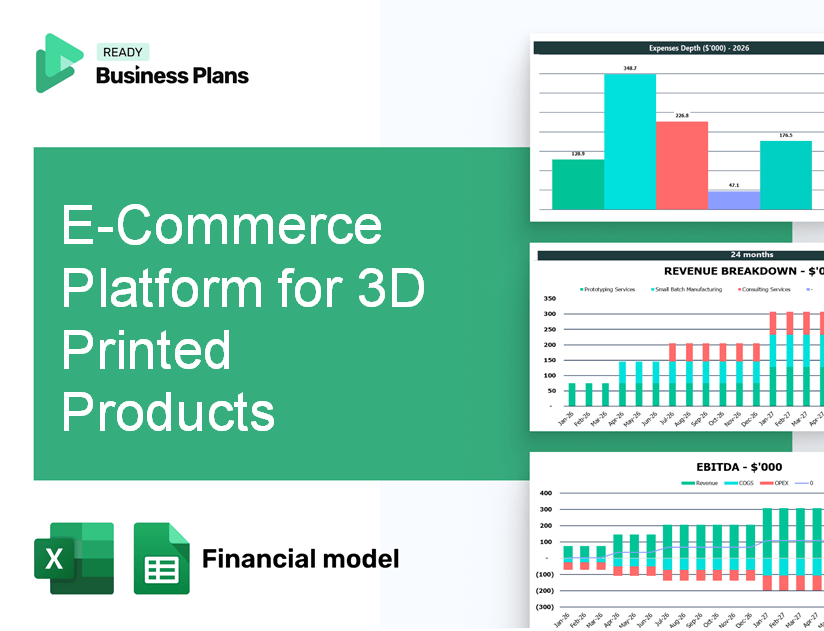 E-Commerce Platform for 3D Printed Products Financial Model