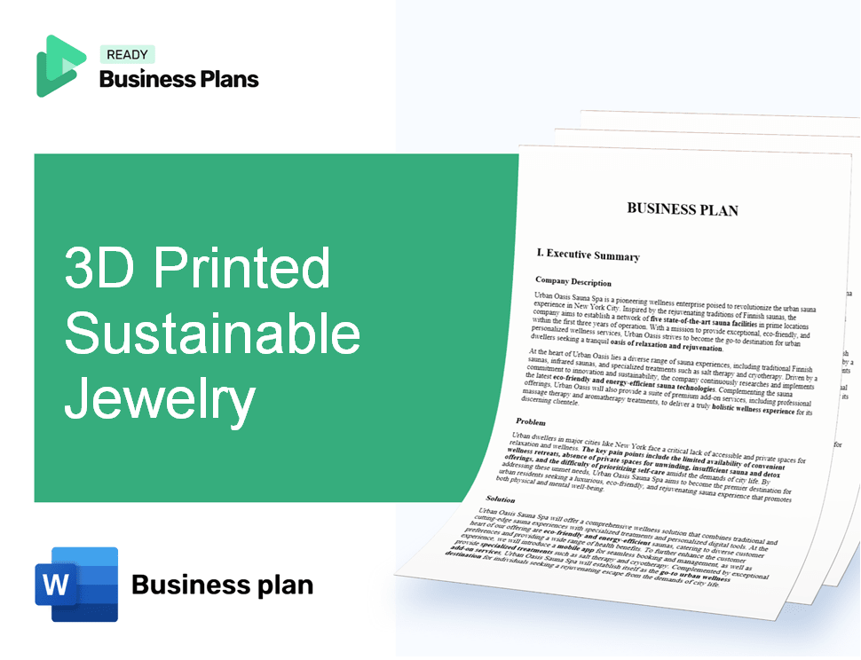 3D Printed Sustainable Jewelry Business Plan