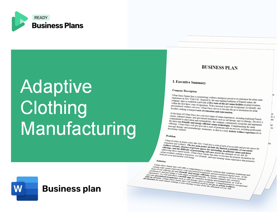 Adaptive Clothing Manufacturing Business Plan