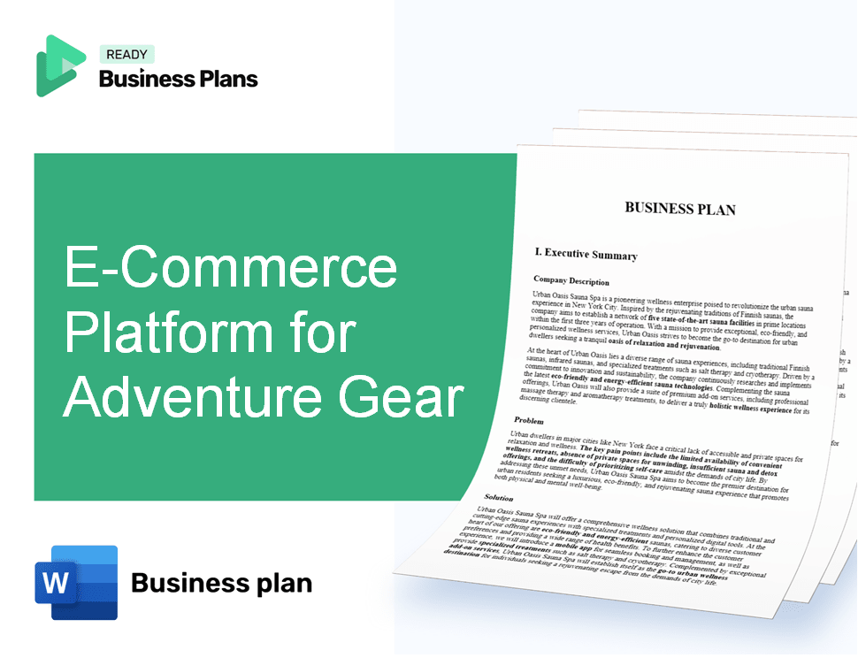 E-Commerce Platform for Adventure Gear Business Plan