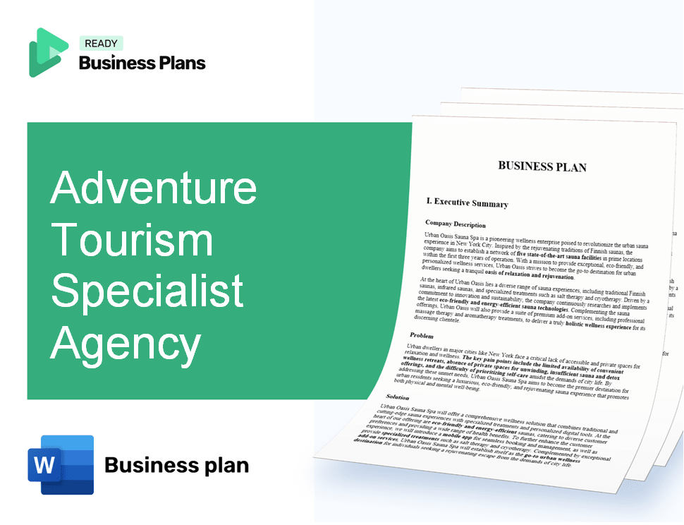 Adventure Tourism Specialist Agency Business Plan