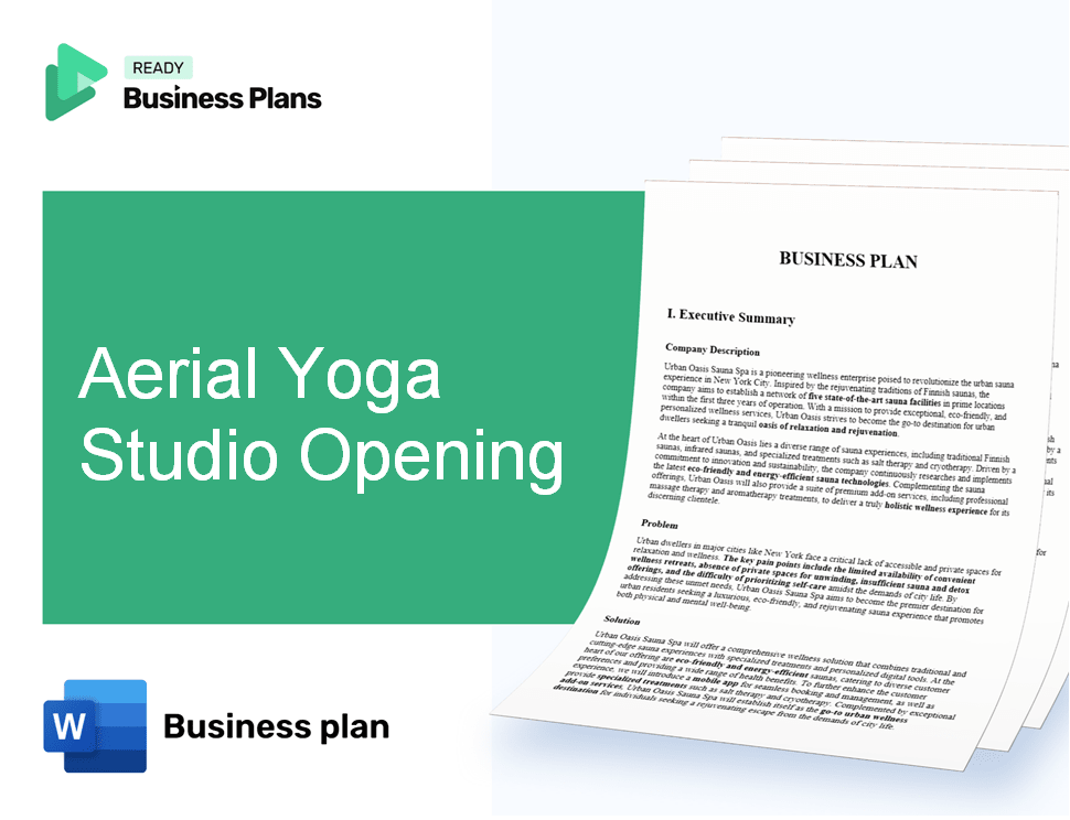 Aerial Yoga Studio Opening Business Plan