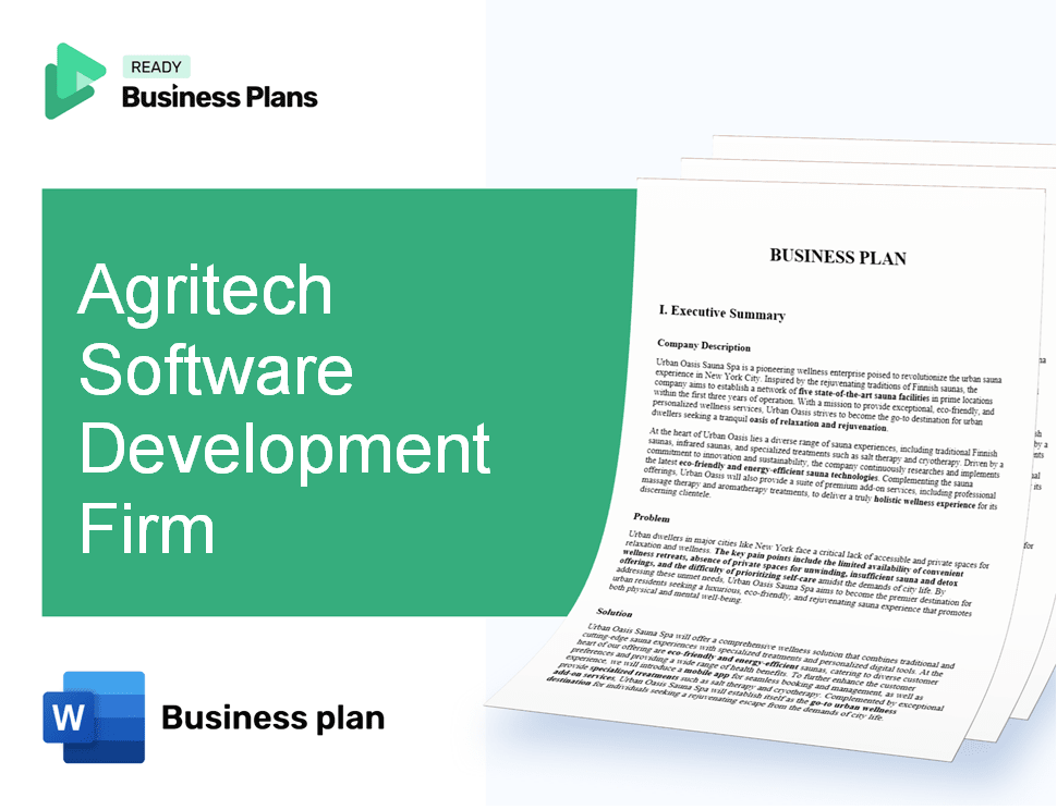 Agritech Software Development Firm Business Plan
