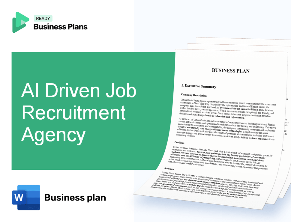 AI Driven Job Recruitment Agency Business Plan