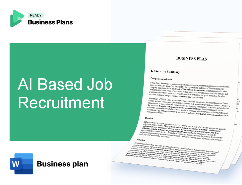 AI Based Job Recruitment Business Plan
