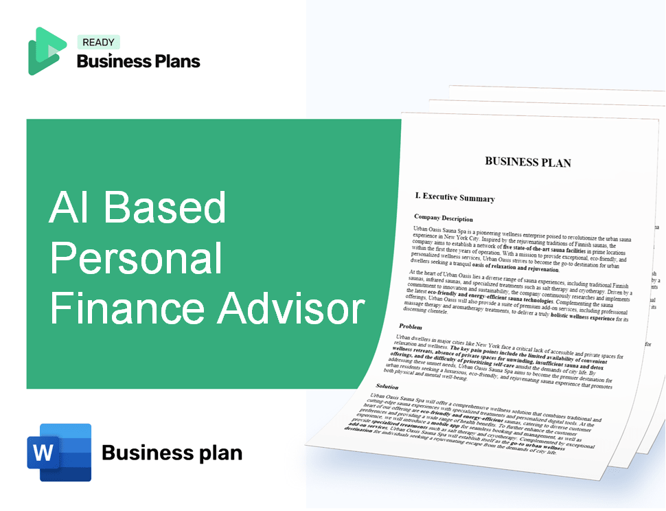 AI Based Personal Finance Advisor Business Plan