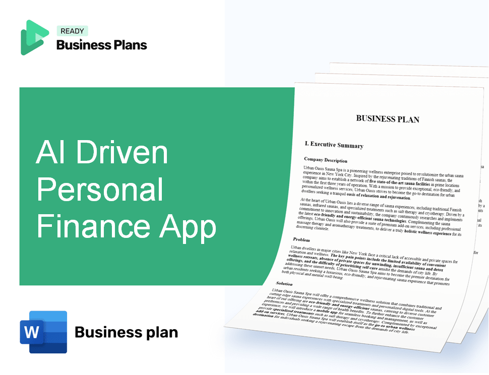 AI Driven Personal Finance App Business Plan