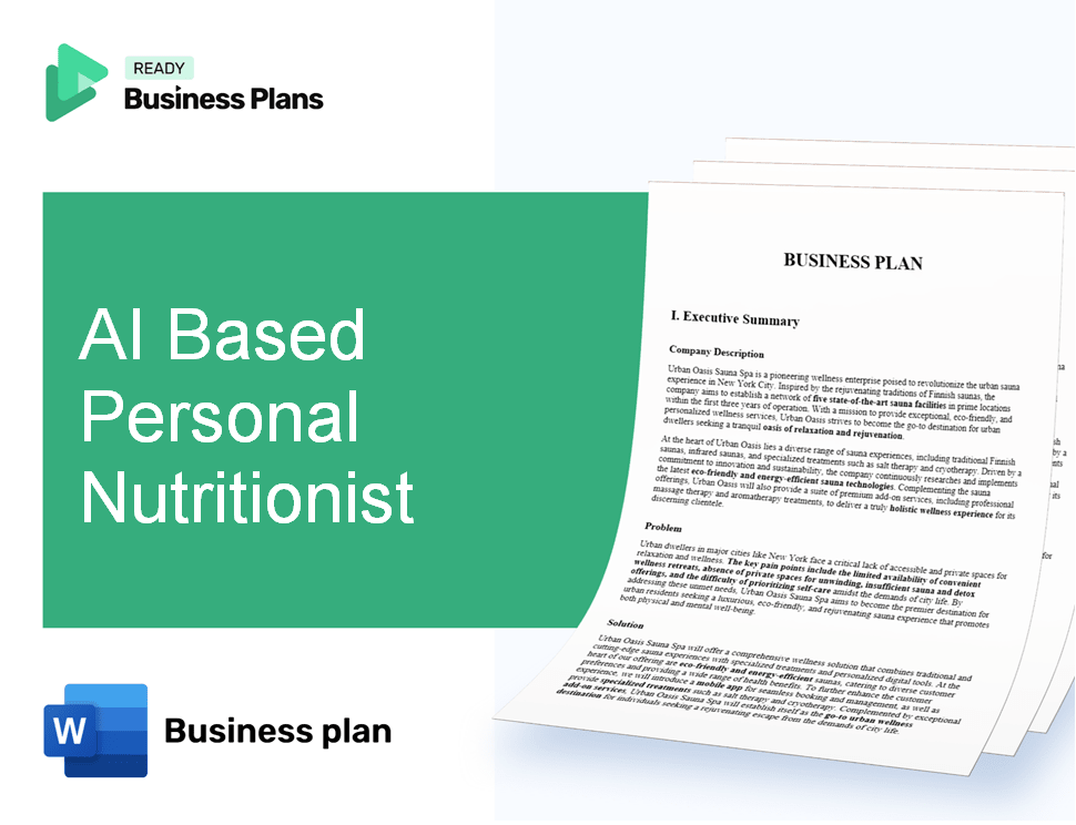AI Based Personal Nutritionist Business Plan