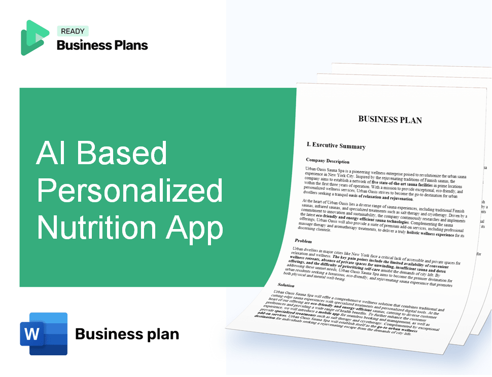 AI Based Personalized Nutrition App Business Plan