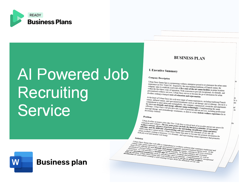 AI Powered Job Recruiting Service Business Plan