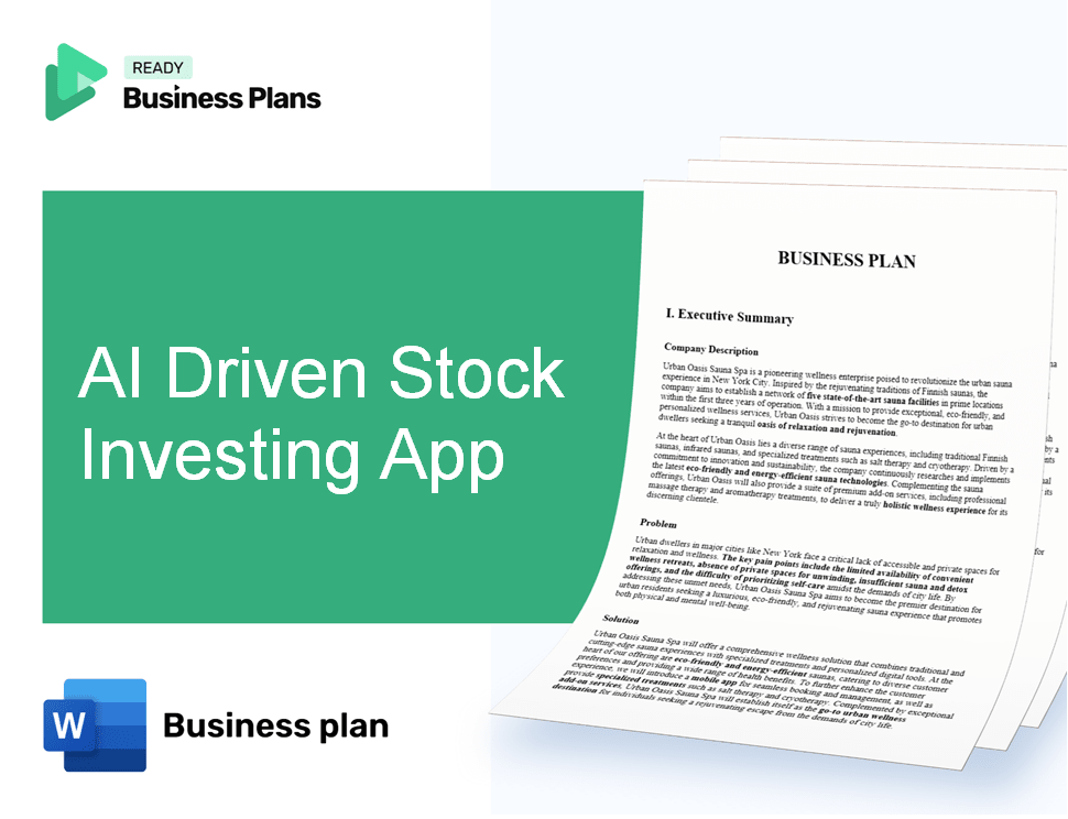 AI Driven Stock Investing App Business Plan