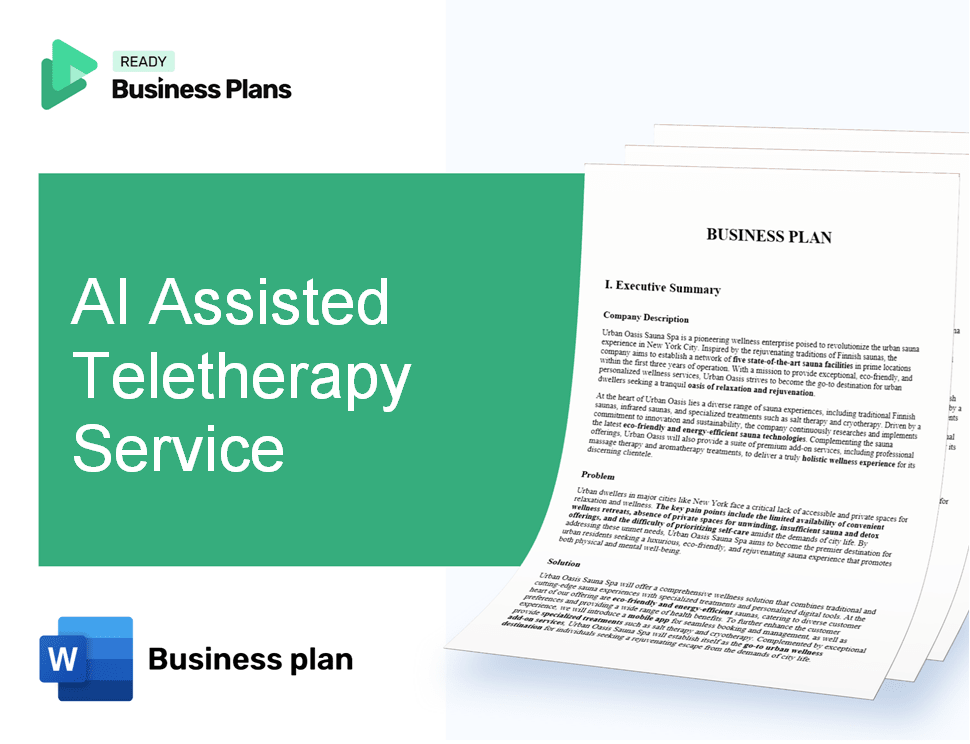 AI Assisted Teletherapy Service Business Plan