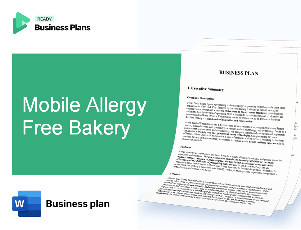 Mobile Allergy Free Bakery Business Plan