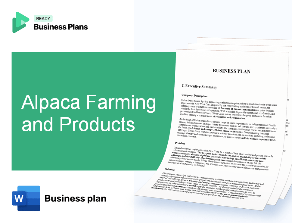 Alpaca Farming and Products Business Plan