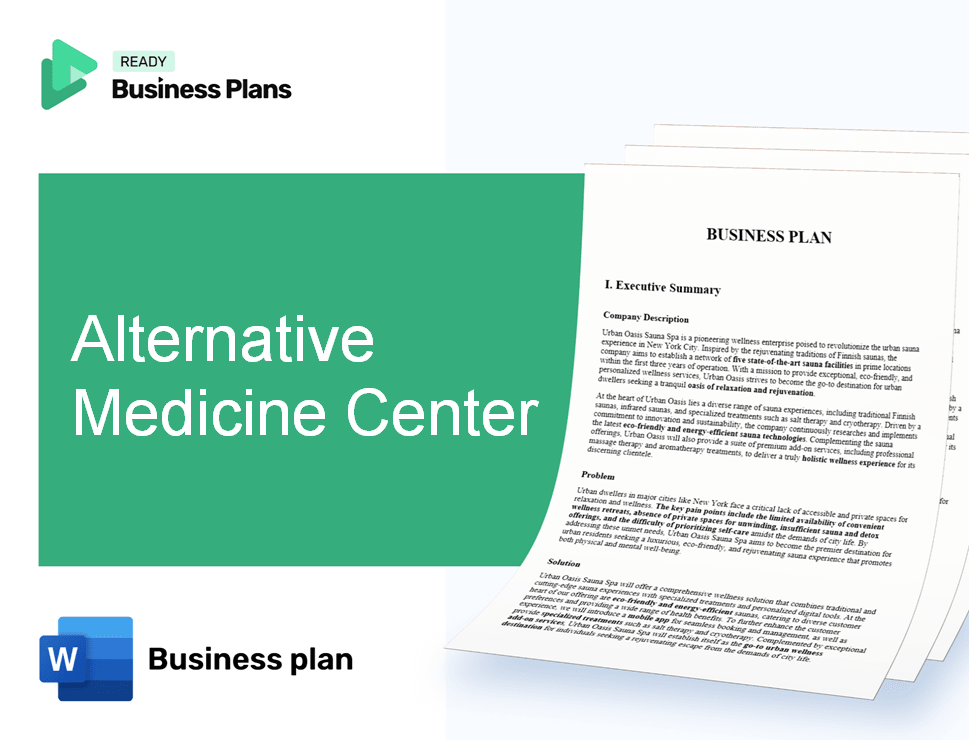 Alternative Medicine Center Business Plan