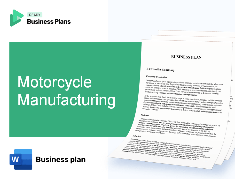 Motorcycle Manufacturing Business Plan