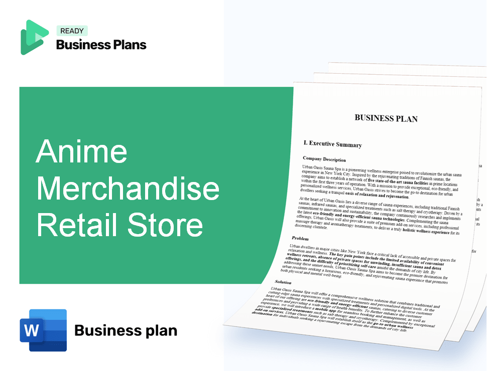 Anime Merchandise Retail Store Business Plan