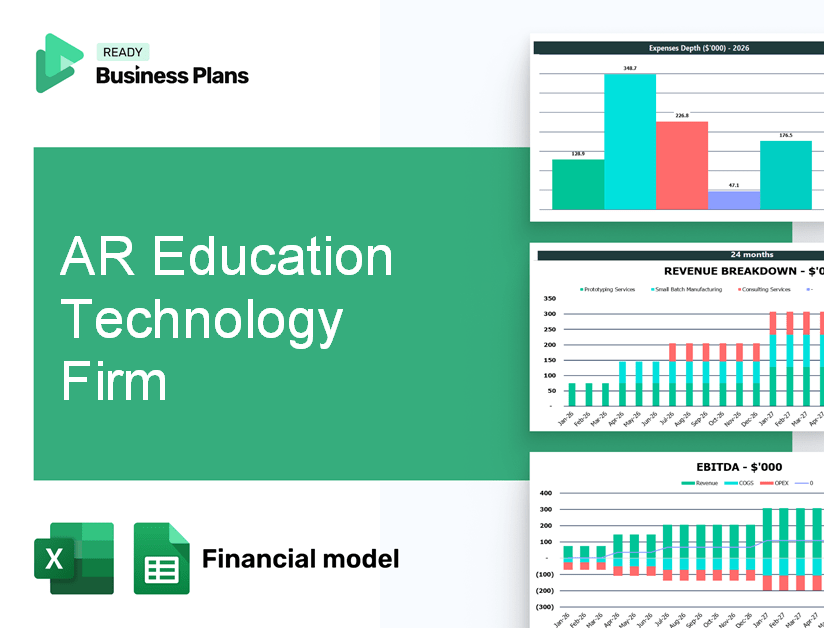 AR Education Technology Firm Financial Model
