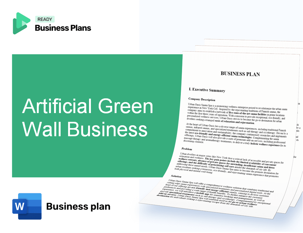Artificial Green Wall Business Business Plan