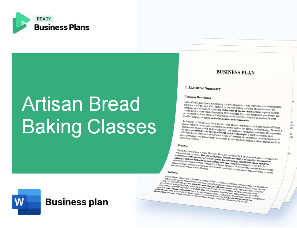 Artisan Bread Baking Classes Business Plan