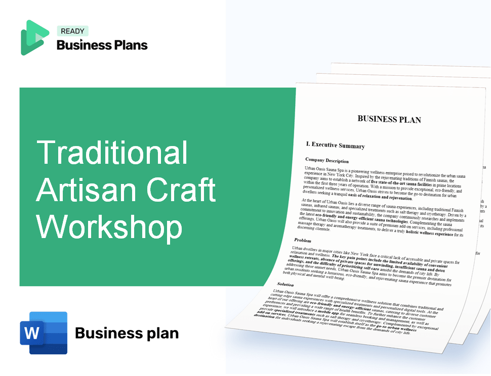 Traditional Artisan Craft Workshop Business Plan