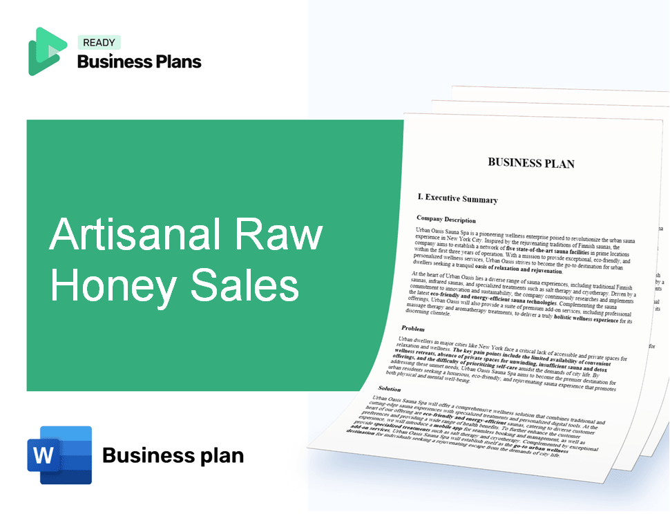 Artisanal Raw Honey Sales Business Plan