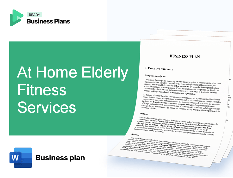 At Home Elderly Fitness Services Business Plan