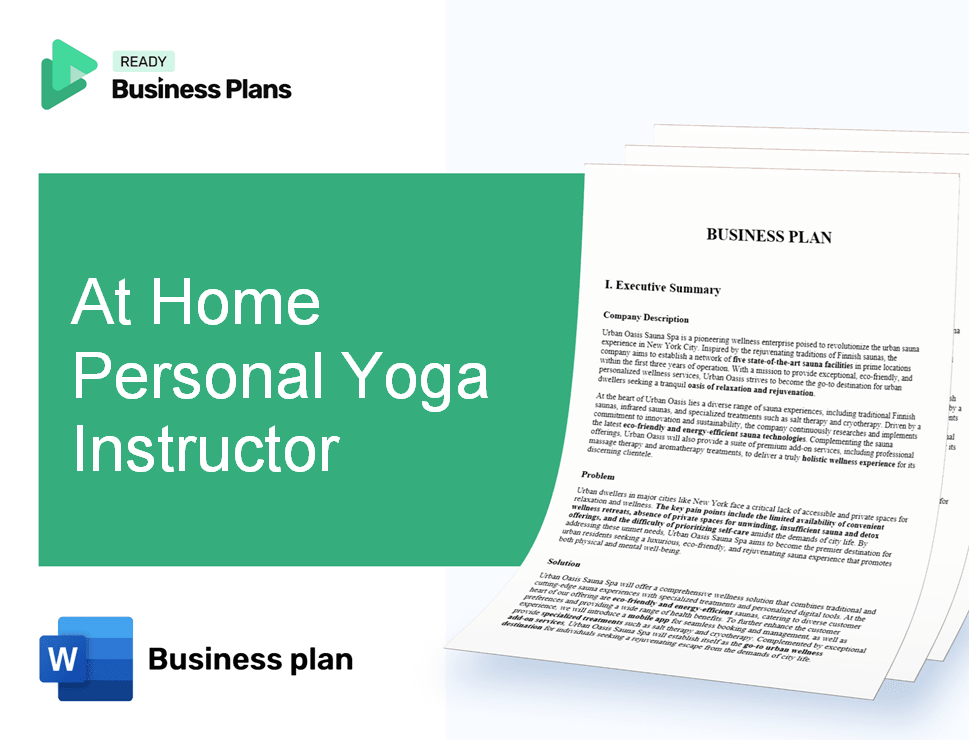 At Home Personal Yoga Instructor Business Plan