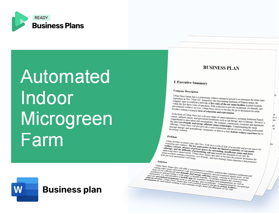 Automated Indoor Microgreen Farm Business Plan