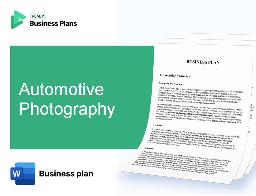 Automotive Photography Business Plan