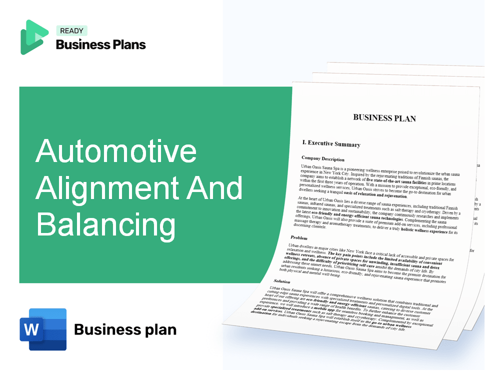 Automotive Alignment And Balancing Business Plan