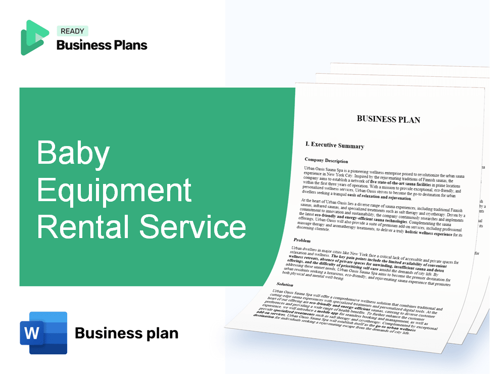 Baby Equipment Rental Service Business Plan