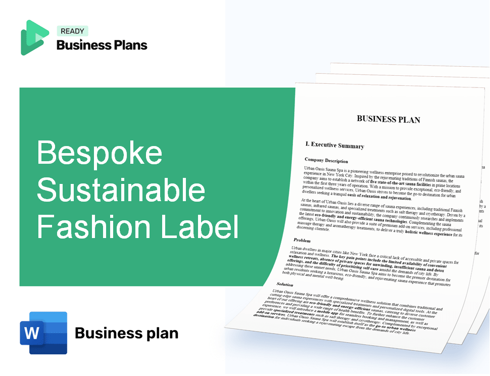 Bespoke Sustainable Fashion Label Business Plan