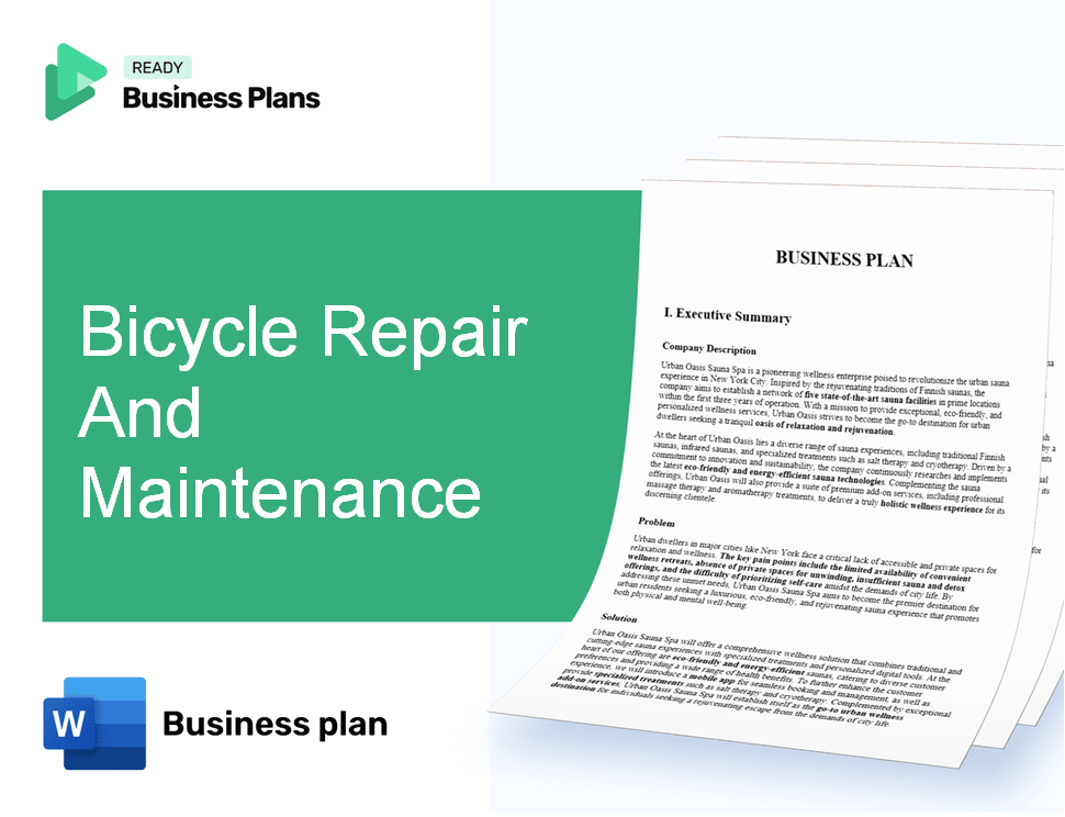 Bicycle Repair And Maintenance Business Plan