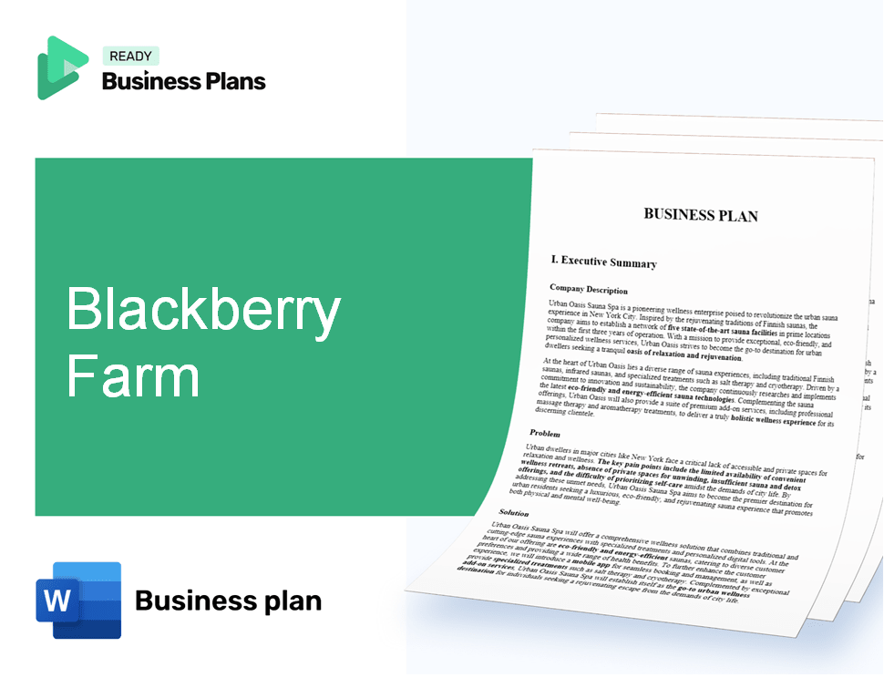 Blackberry Farm Business Plan