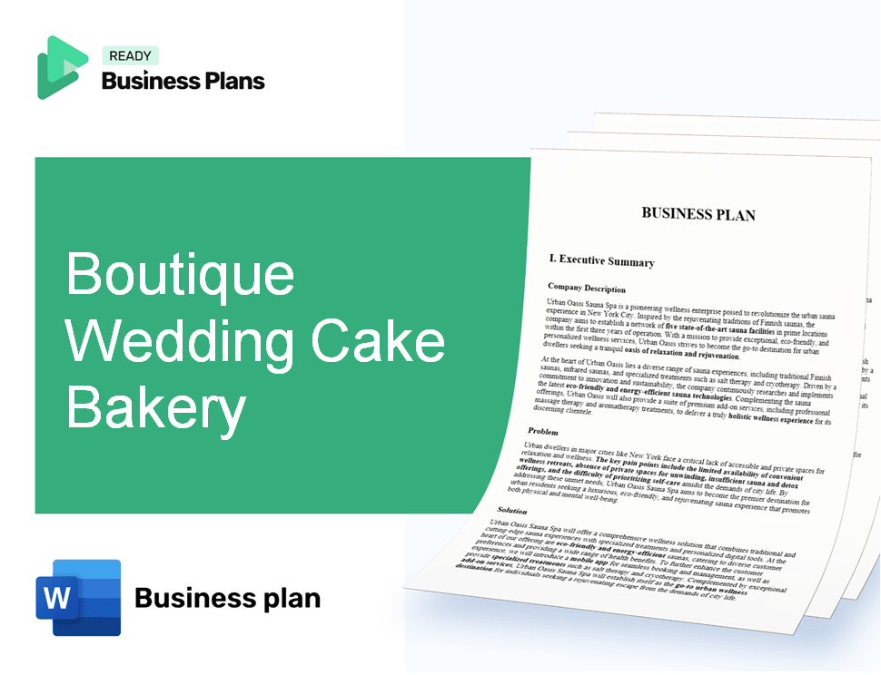 Boutique Wedding Cake Bakery Business Plan