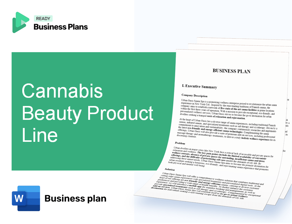 Cannabis Beauty Product Line Business Plan