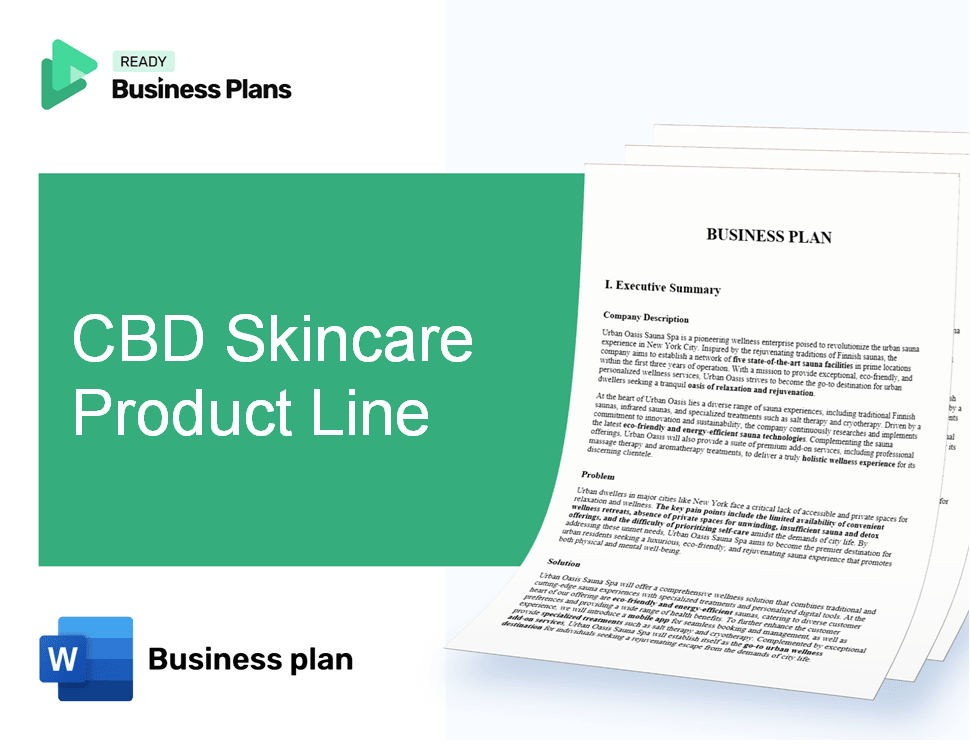 CBD Skincare Product Line Business Plan