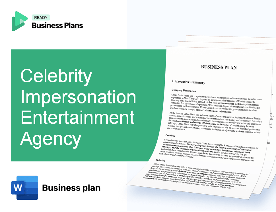 Celebrity Impersonation Entertainment Agency Business Plan