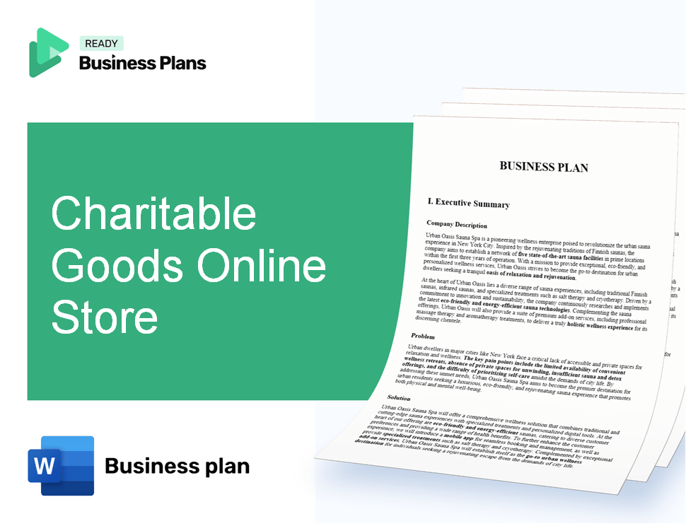 Charitable Goods Online Store Business Plan
