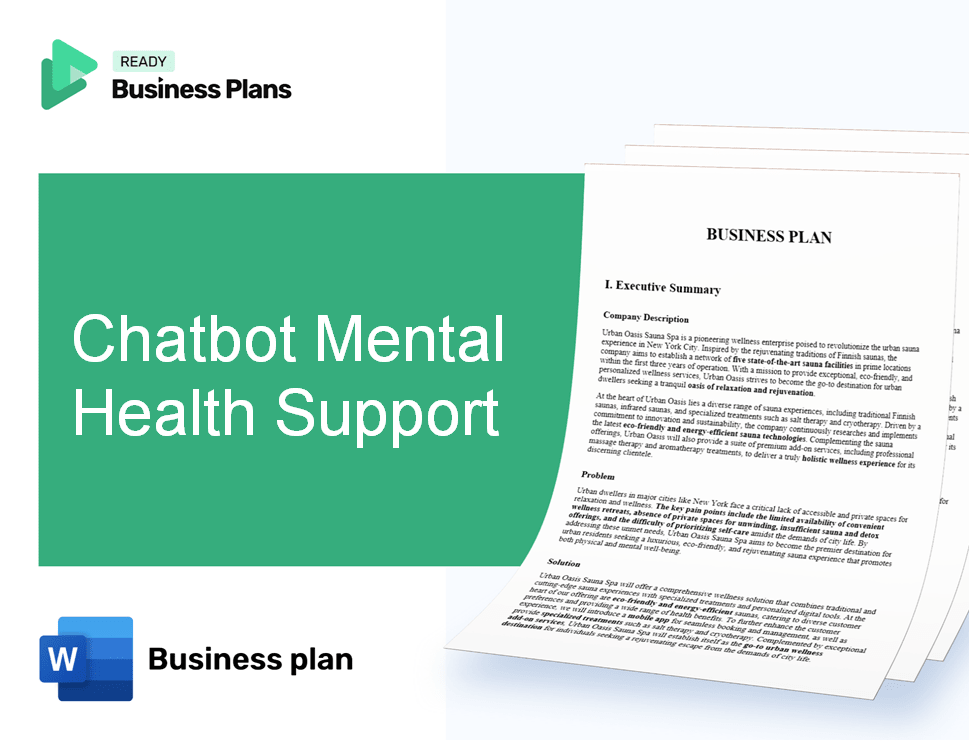 Chatbot Mental Health Support Business Plan