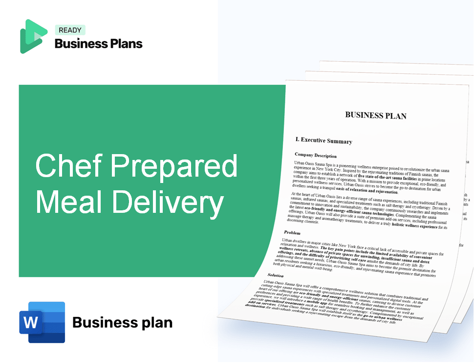 Chef Prepared Meal Delivery Business Plan