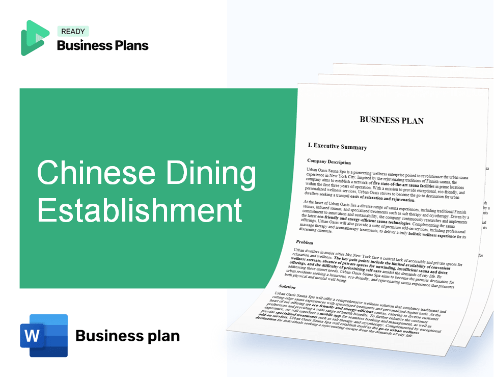 Chinese Dining Establishment Business Plan