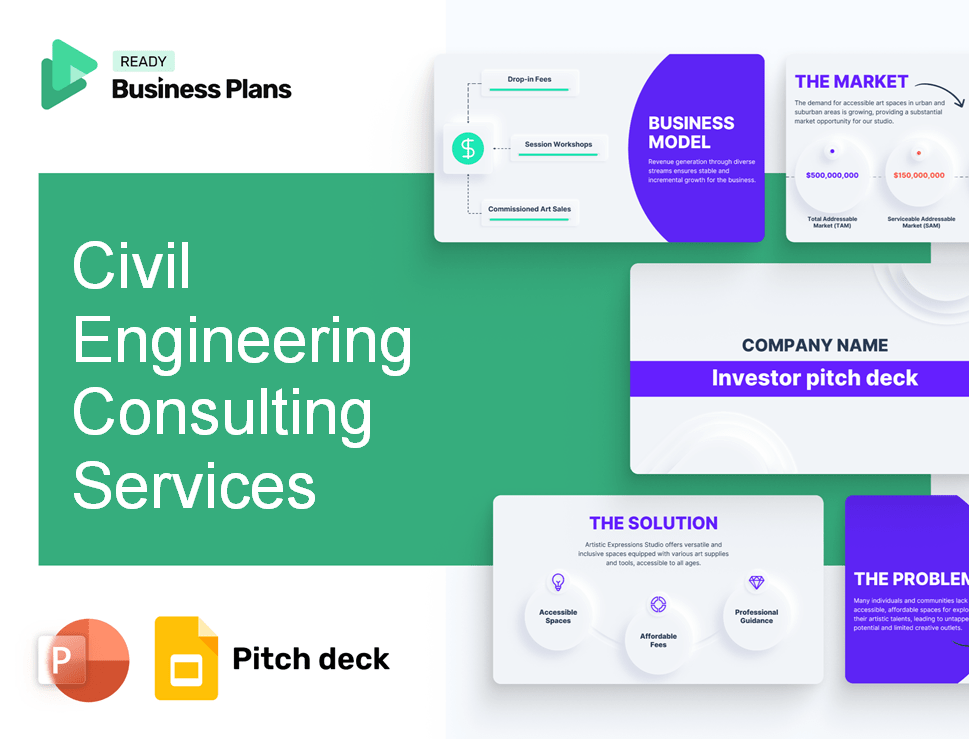 Civil Engineering Consulting Services Pitch Deck